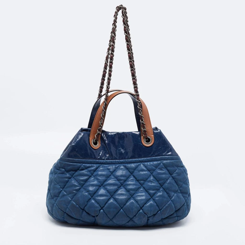 商品[二手商品] Chanel|Chanel Blue Iridescent Quilted Leather Large In-the-Mix Shoulder Bag,价格¥9465,第4张图片详细描述