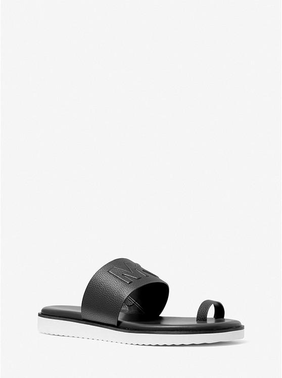 Rosa Embossed Faux Leather Slide Sandal商品第1张图片规格展示