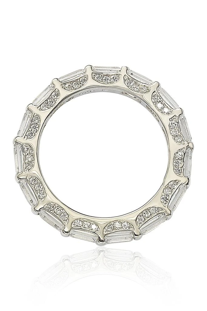 商品Suzy Levian|Sterling Silver Emerald-Cut CZ Eternity Band,价格¥691,第2张图片详细描述