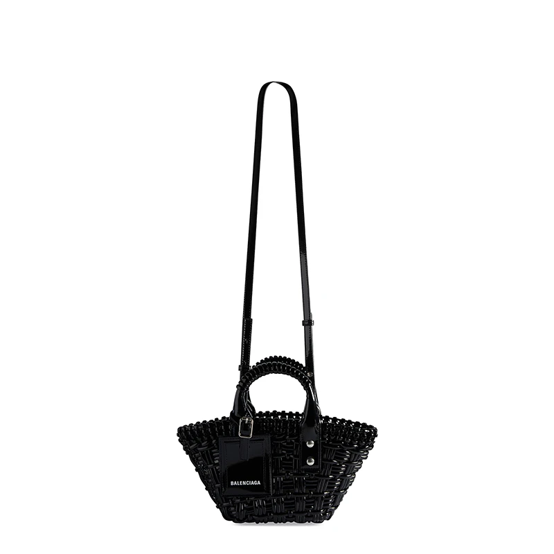 Balenciaga/巴黎世家 BISTRO系列 女士XXS号黑色漆皮人造皮革单肩斜挎手提篮6780282IE2Y1000 商品