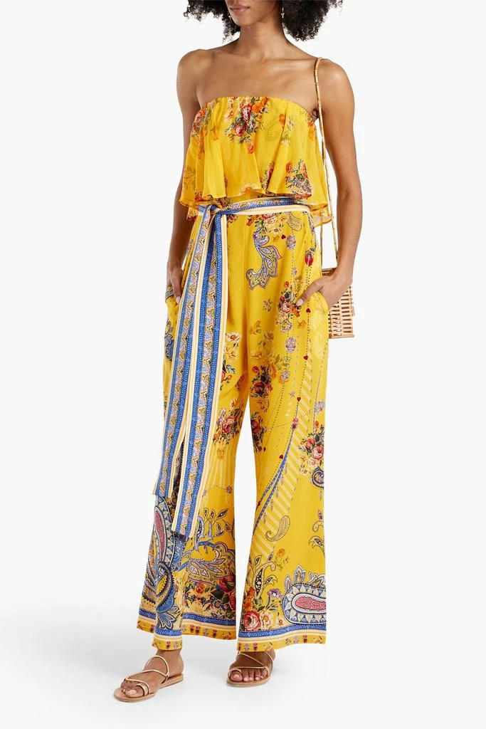 商品Camilla|Strapless crystal-embellished printed silk crepe de chine jumpsuit,价格¥1825,第2张图片详细描述