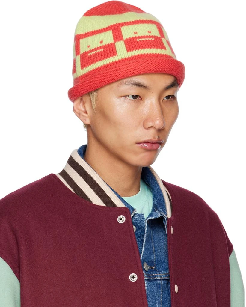 商品Acne Studios|Red & Green Knit Beanie,价格¥440,第2张图片详细描述