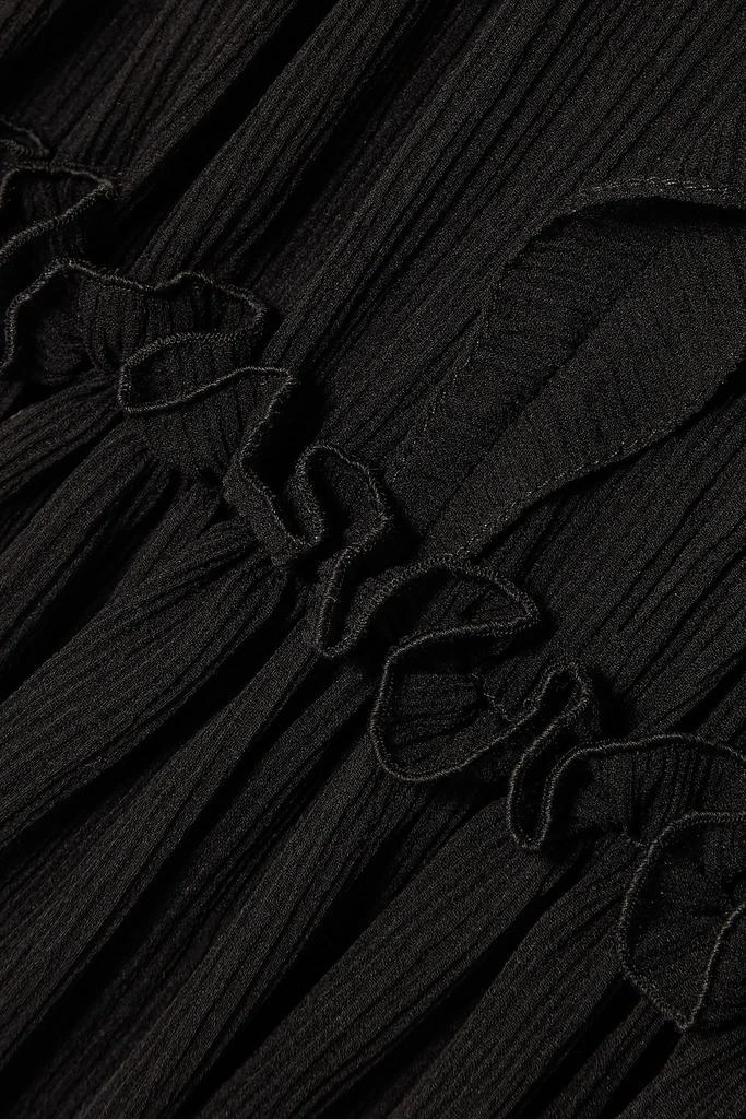 商品Chloé|Lace-paneled ruffled plissé-silk georgette mini dress,价格¥3852,第2张图片详细描述