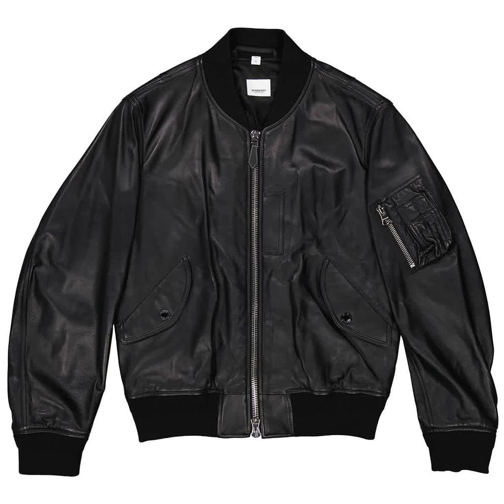 商品Burberry|Burberry Leather Bomber Jacket, Brand Size 46 (US Size 36),价格¥5223,第1张图片