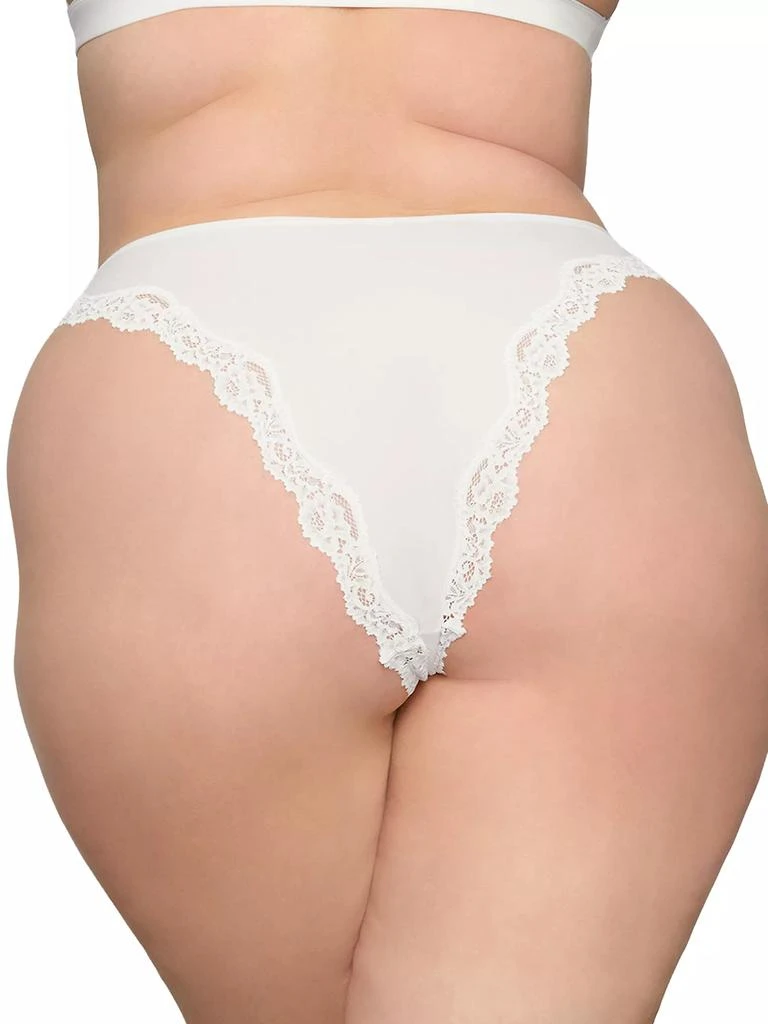 商品SKIMS|Fits Everybody Lace Dipped Thong,价格¥61,第4张图片详细描述