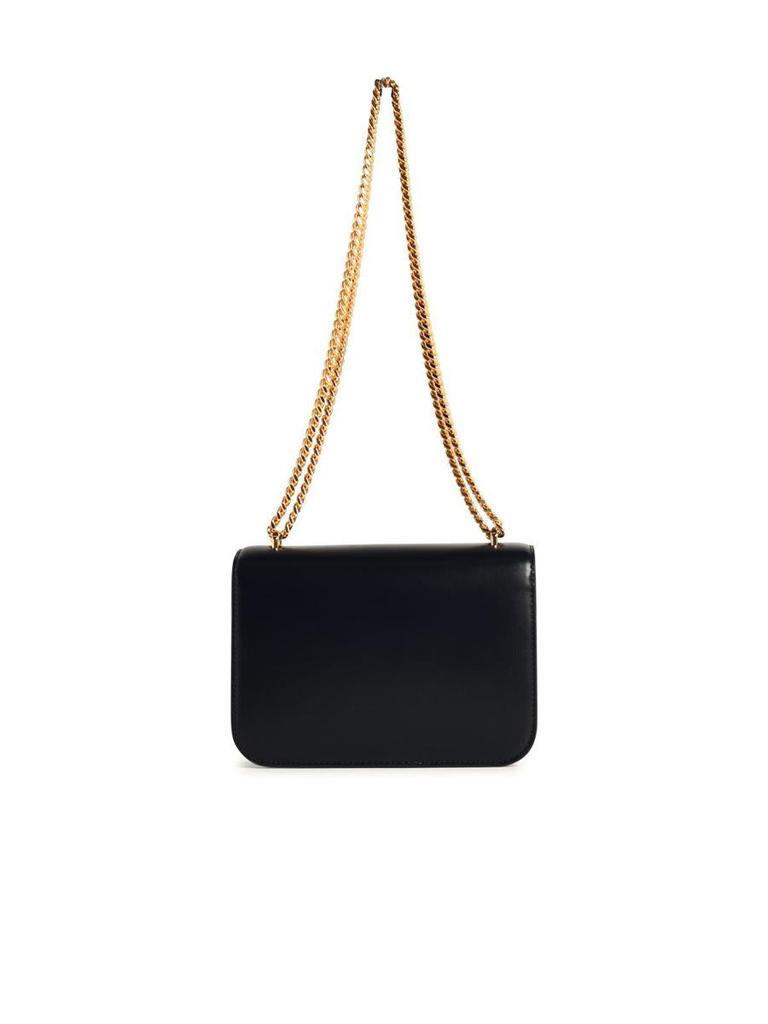 ショルダーバッグ・ポシェット Tory Burch Textured Black Shoulder Bag With Chain Strap Small Ella Chain Crossbody: Women's Handbags | Crossbody