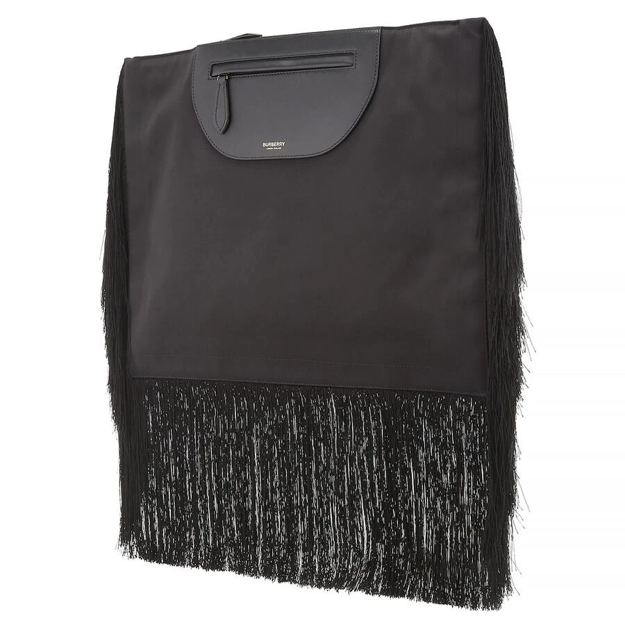 商品Burberry|Ladies Black Fringe Leather Olympia Scarf Flat Clutch,价格¥3615,第3张图片详细描述