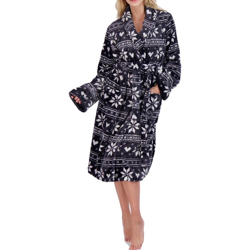 商品P.J. Salvage|PJ Salvage Women's Printed Mid-Length Belted Plush Robe,价格¥259,第5张图片详细描述