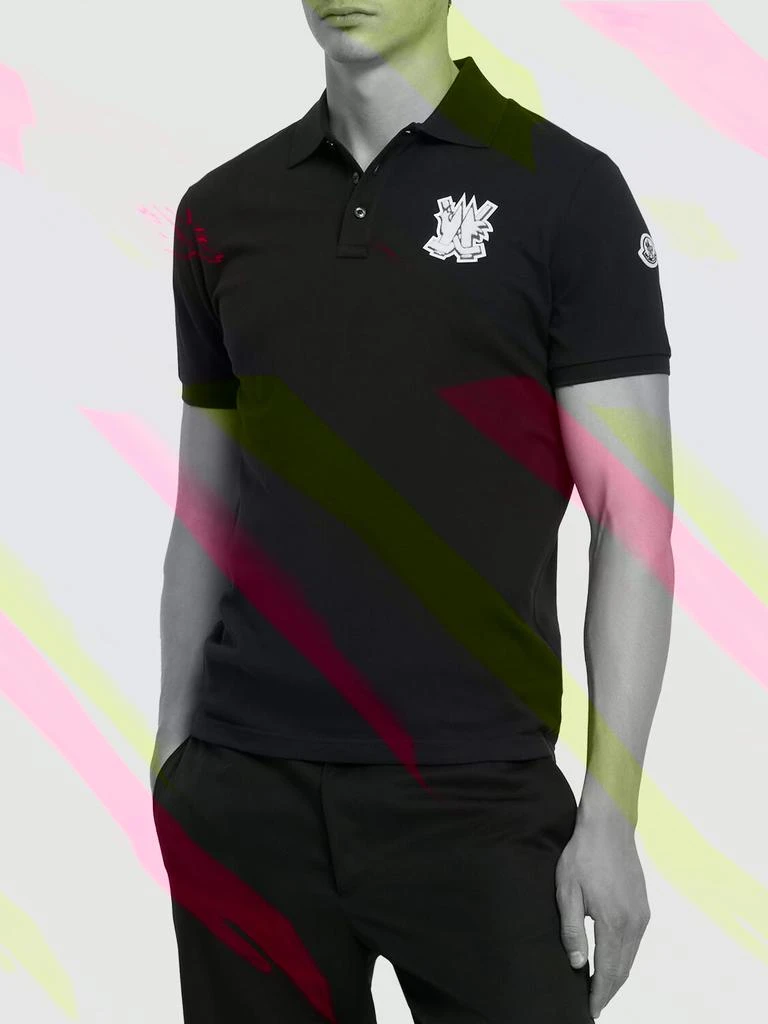 商品Moncler|Logo Cotton Piquet Polo Shirt,价格¥3304,第2张图片详细描述