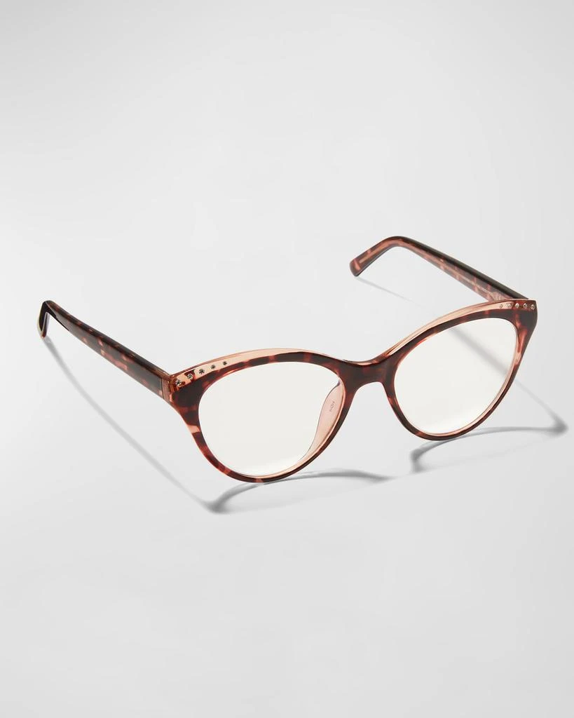 商品Kate Spade|xara blue light blocking cat-eye reading glasses,价格¥609,第1张图片