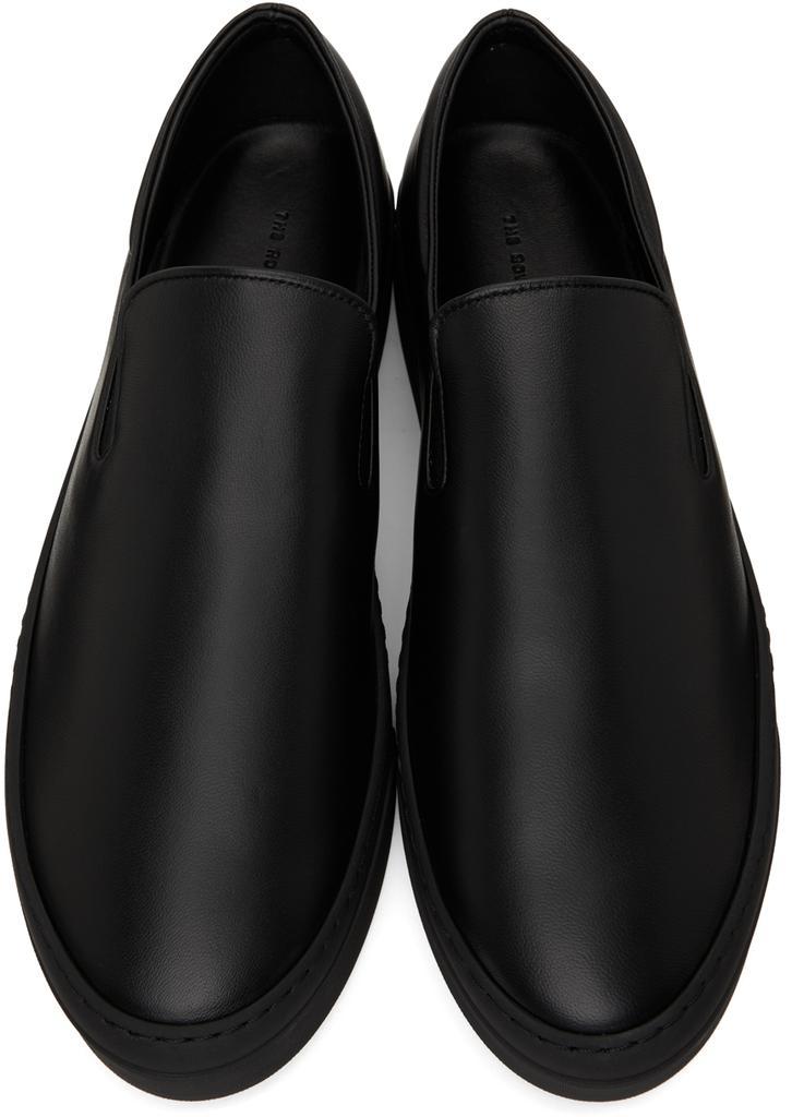 商品The Row|Black Leather Dean Slip-On Sneakers,价格¥6631,第7张图片详细描述
