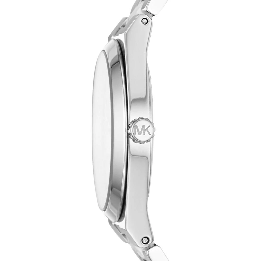 商品Michael Kors|Women's Channing Stainless Steel & White Acetate Bracelet Watch 36mm,价格¥1061,第2张图片详细描述