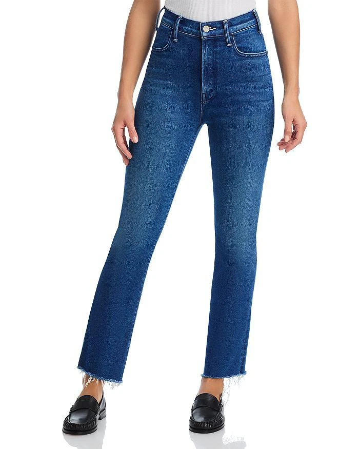 商品MOTHER|Petites Lil Hustler High Rise Flood Fray Jeans in Whatever You Want,价格¥789,第1张图片