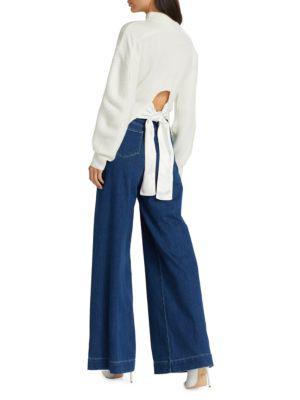 Rib-Knit Tie-Back Sweater商品第6张图片规格展示