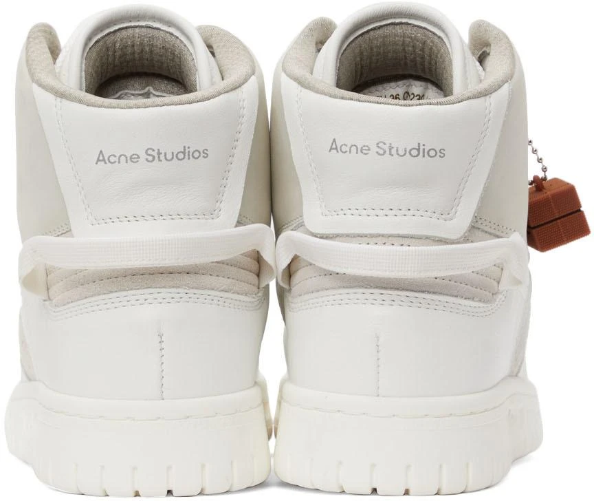 商品Acne Studios|Off-White Leather High-Top Sneakers,价格¥2385,第4张图片详细描述