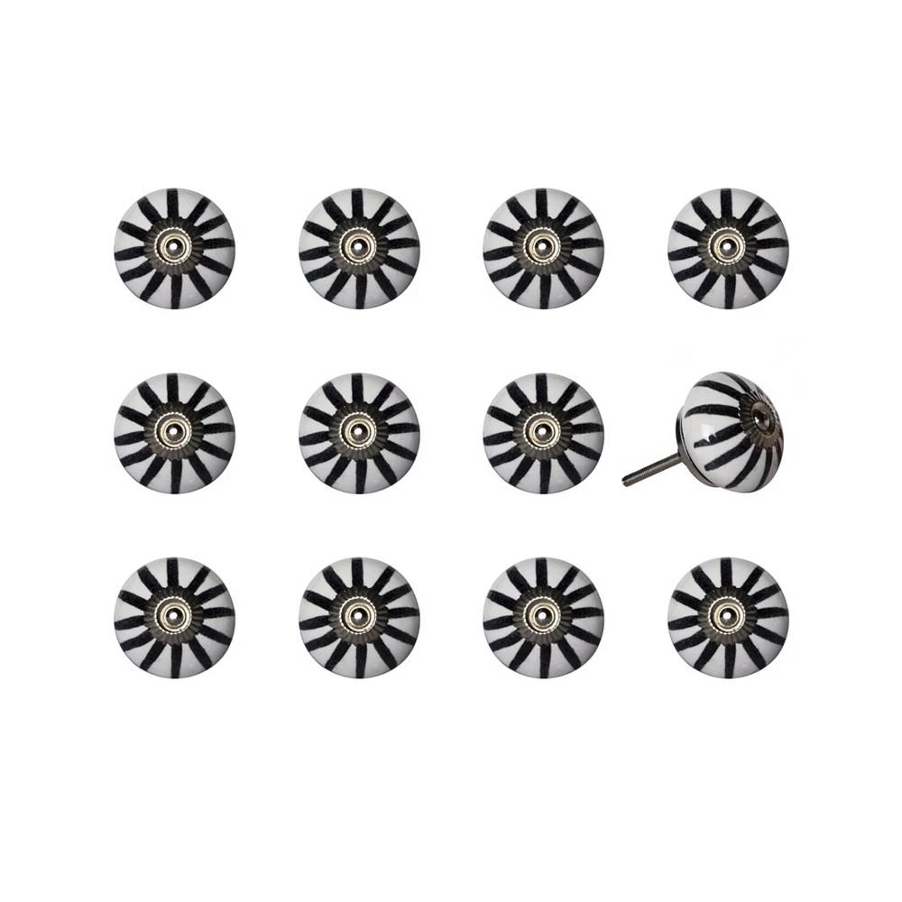 商品KNOB-IT|Handpainted Ceramic Knob Set of 12,价格¥469,第1张图片