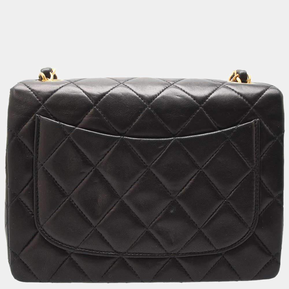 Chanel Black Lambskin Leather Square Mini Flap Bag商品第3张图片规格展示