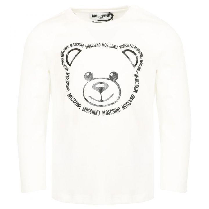 商品Moschino|Namesake Bear Off White Long Sleeve T Shirt,价格¥158,第1张图片