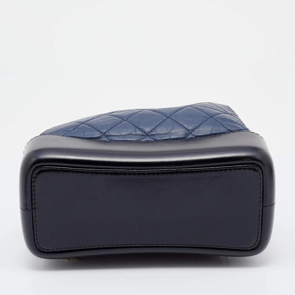 Chanel Blue/Black Quilted Aged Leather Small Gabrielle Backpack 商品