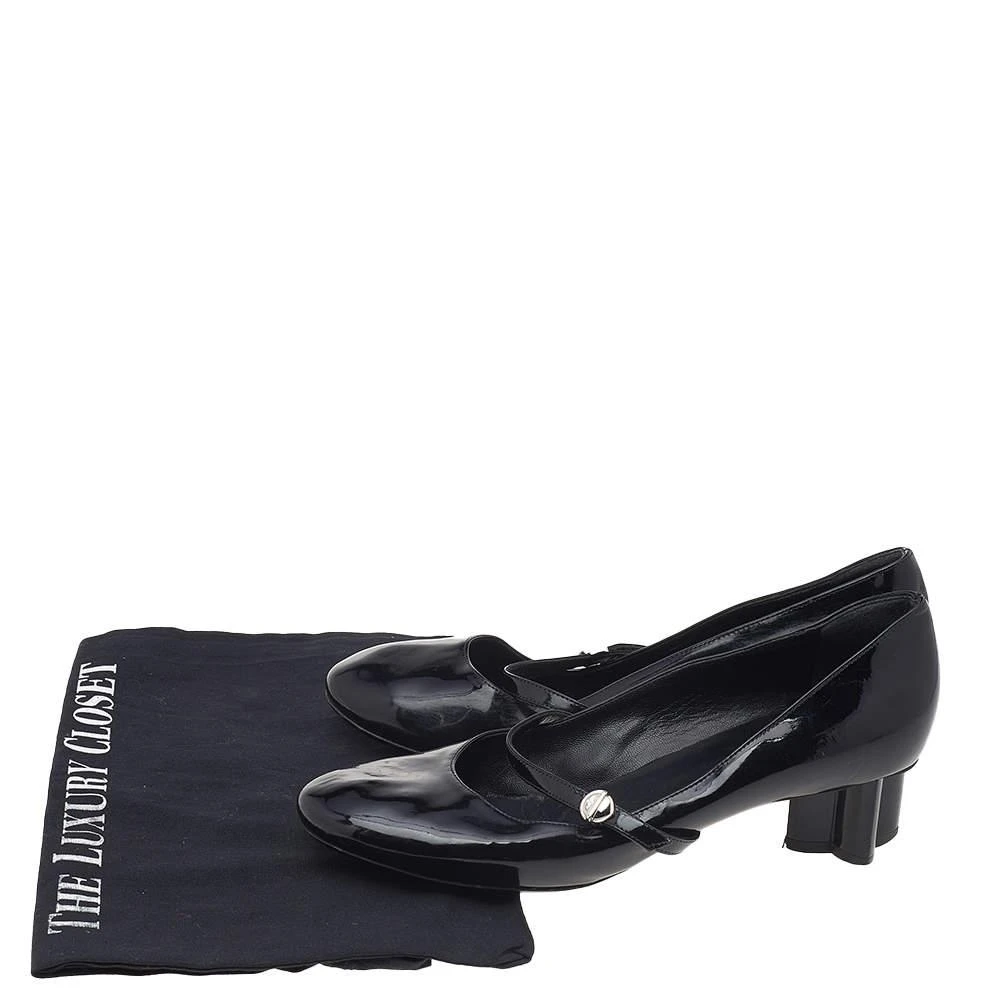 Louis Vuitton Black Patent Leather Mary Jane Pumps Size 37 商品