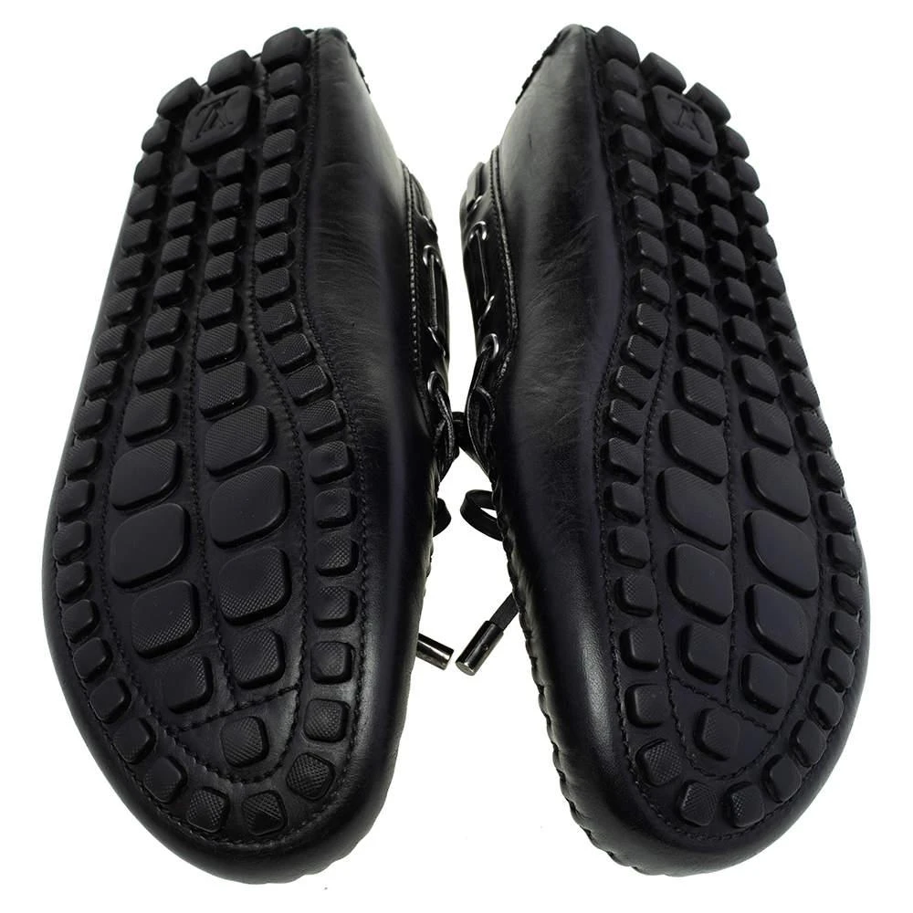 Louis Vuitton Black Leather Bow Slip On Loafers Size 43.5 商品