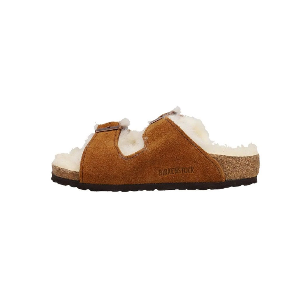 商品Birkenstock|Arizona Shearling Suede Leather Footbed Sandals (Little Kid/Big Kid),价格¥879,第3张图片详细描述