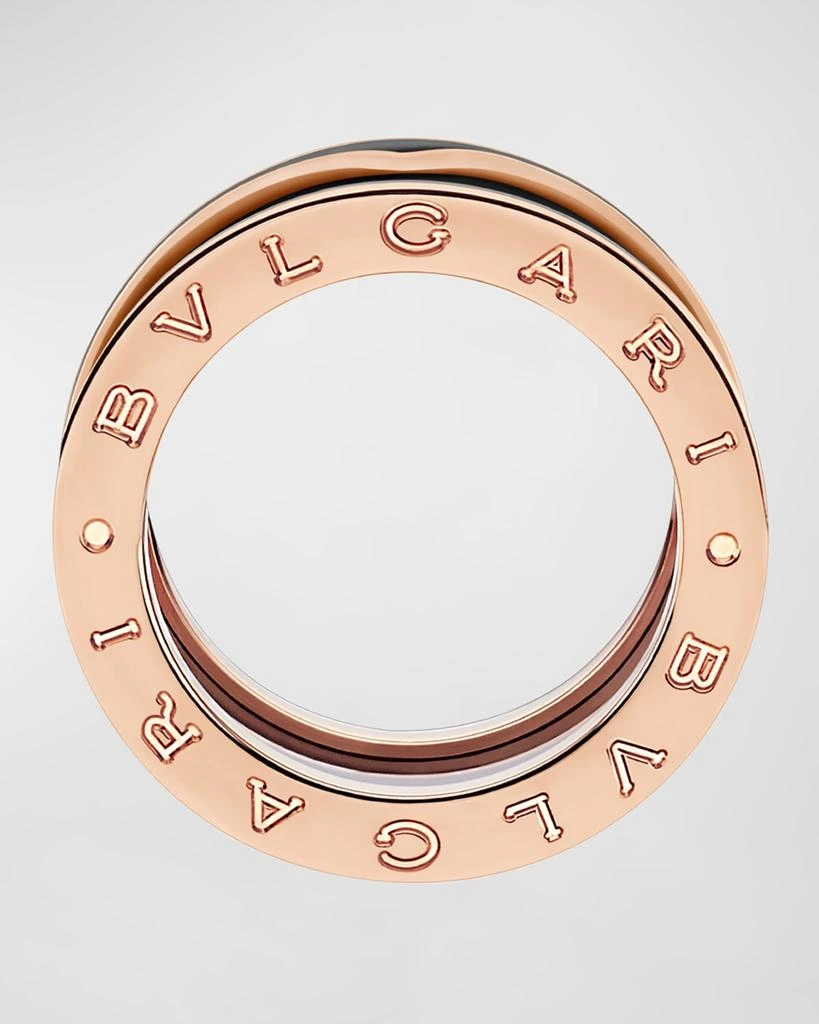 商品BVLGARI|B.Zero1 Pink Gold Ring with Matte Black Ceramic, EU 60 / US 9,价格¥16119,第3张图片详细描述