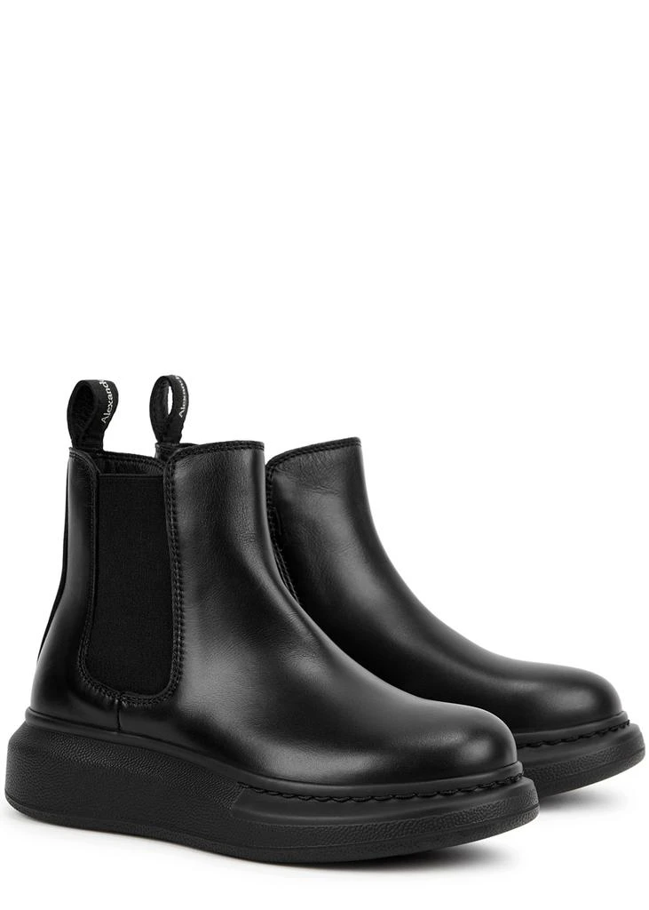 商品Alexander McQueen|KIDS Black leather Chelsea boots,价格¥1210,第3张图片详细描述