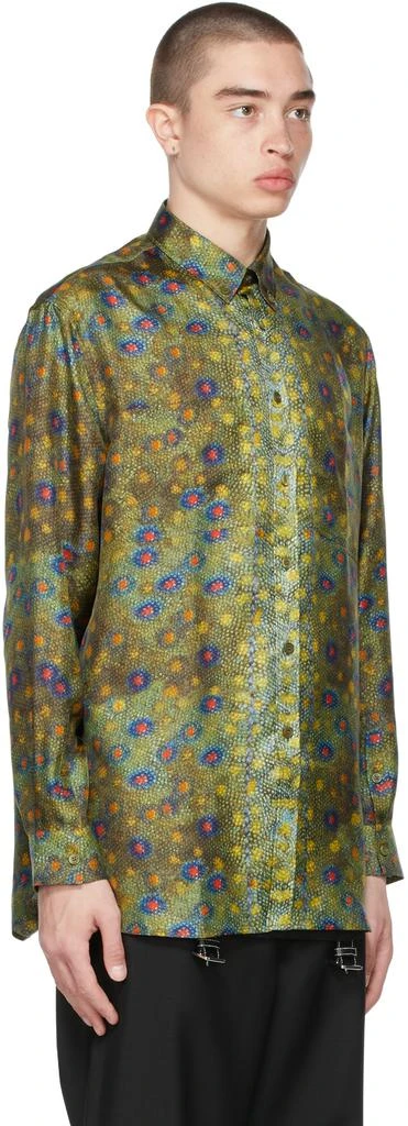 商品Burberry|Green Fish Scale Print Shirt,价格¥7929,第2张图片详细描述