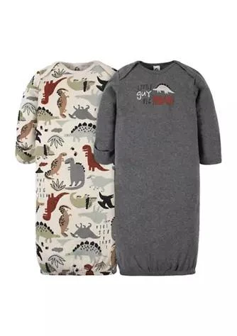 商品Gerber|Baby Boys 2 Pack Dino Gowns,价格¥75,第1张图片
