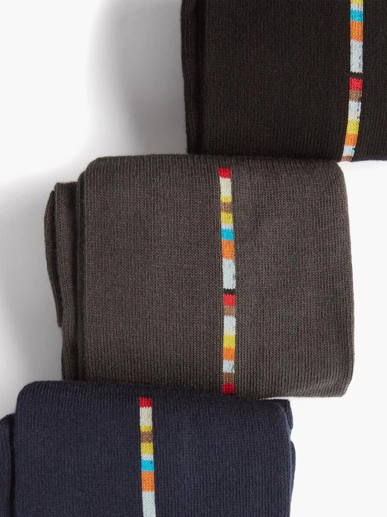 商品Paul Smith|Pack of three Signature stripe cotton-blend socks,价格¥550,第2张图片详细描述