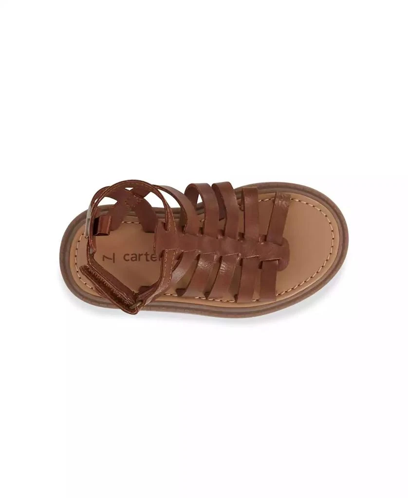 商品Carter's|Little Girls Ronda hook and loop Brown Sandal,价格¥143,第4张图片详细描述