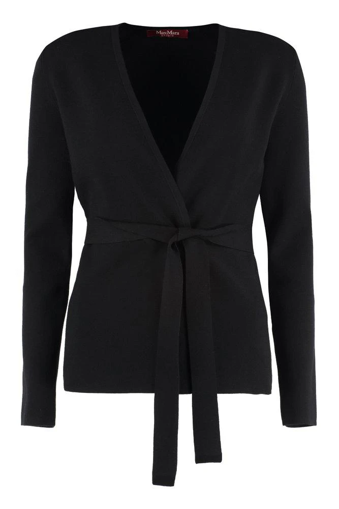 商品Max Mara|Max Mara Studio Monia Belted Double-Breasted Cardigan,价格¥1970,第1张图片