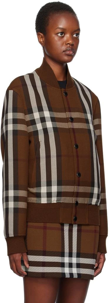 商品Burberry|Brown Check Bomber Jacket,价格¥4609,第2张图片详细描述