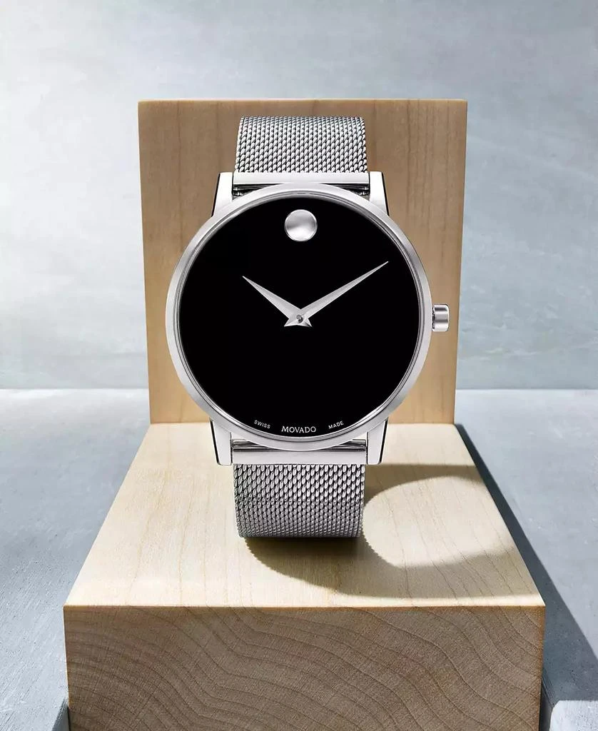 Unisex Swiss Museum Classic Stainless Steel Mesh Bracelet Watch 40mm 商品