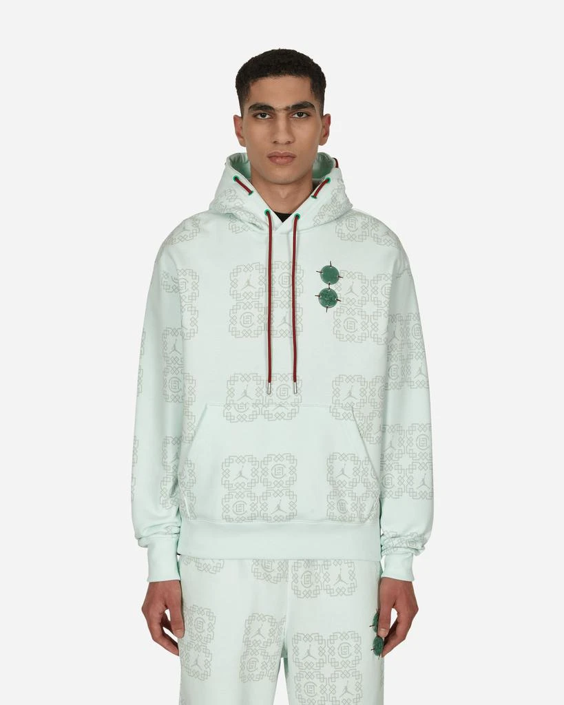 商品Jordan|CLOT All-Over Print Hooded Sweatshirt Green,价格¥521,第1张图片