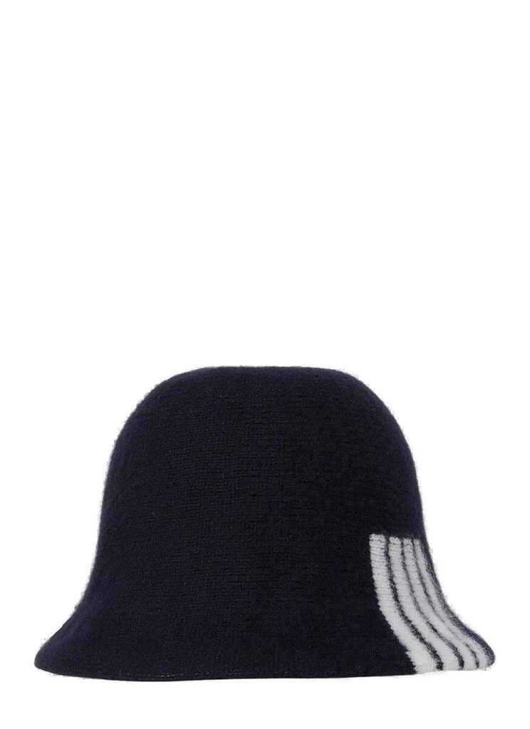 商品Thom Browne|Thom Browne 4-Bar Stripe Knitted Bucket Hat,价格¥2663,第1张图片
