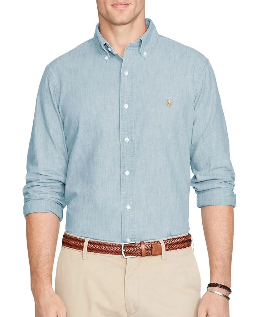 商品Ralph Lauren|Classic Fit Long Sleeve Chambray Cotton Button Down Shirt,价格¥939,第1张图片