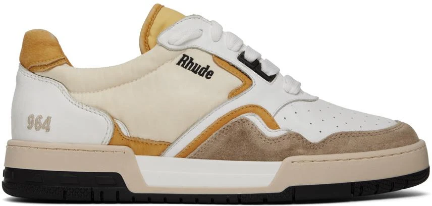 商品Rhude|Beige Racing Sneakers,价格¥1307,第1张图片