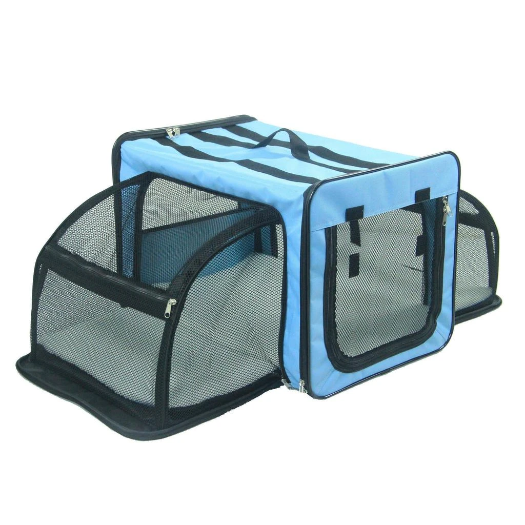 Pet Life  'Capacious' Dual-Sided Expandable Spacious Wire Folding Collapsible Lightweight Pet Dog Crate Carrier House 商品