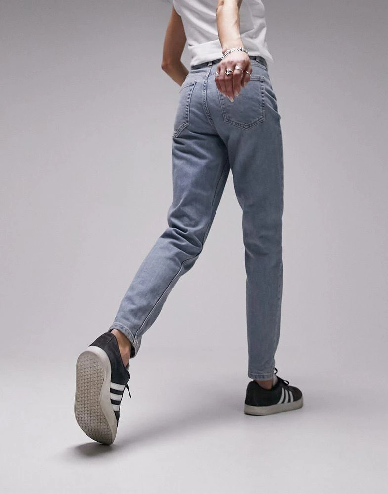 商品Topshop|Topshop comfort stretch Mom jeans in bleach,价格¥223,第5张图片详细描述