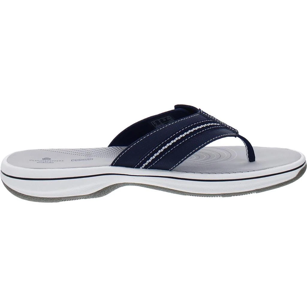 商品Clarks|Clarks Womens Faux Leather Thong Flip-Flops,价格¥156,第2张图片详细描述