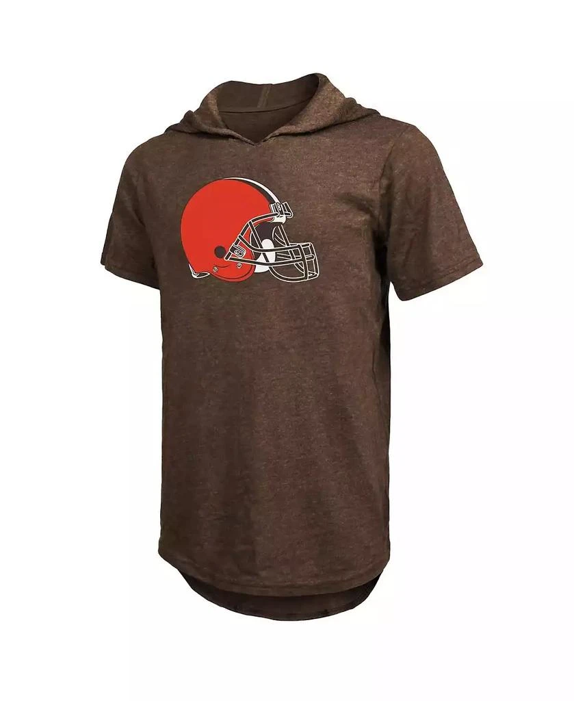 商品Majestic|Men's Fanatics Nick Chubb Brown Cleveland Browns Player Name and Number Tri-Blend Hoodie T-shirt,价格¥329,第2张图片详细描述