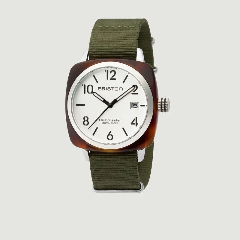 商品Briston|Clubmaster HMS Watch date function NATO VERT MILITAIRE BRISTON,价格¥1420,第1张图片