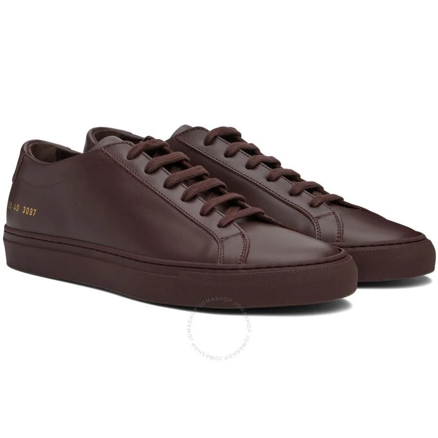 商品Common Projects|Burgundy Achilles Low-Top Sneakers,价格¥1825,第3张图片详细描述