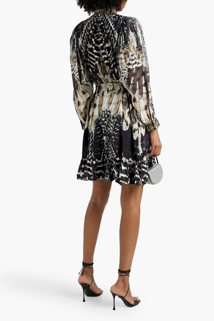 商品Camilla|Crystal-embellished printed silk crepe de chine and chiffon mini dress,价格¥2847,第3张图片详细描述