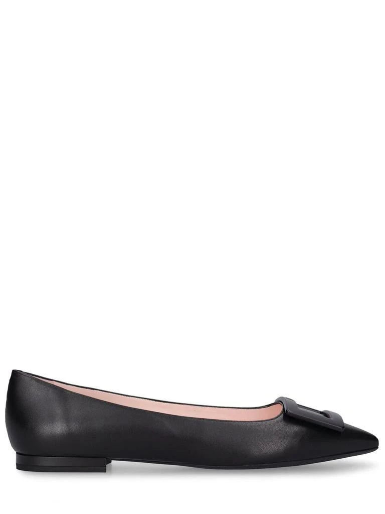 商品Roger Vivier|10mm Gommettine Leather Ballerinas,价格¥5743,第1张图片