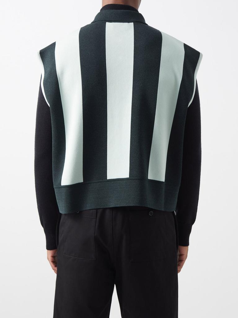 Striped cotton-blend sweater vest商品第5张图片规格展示