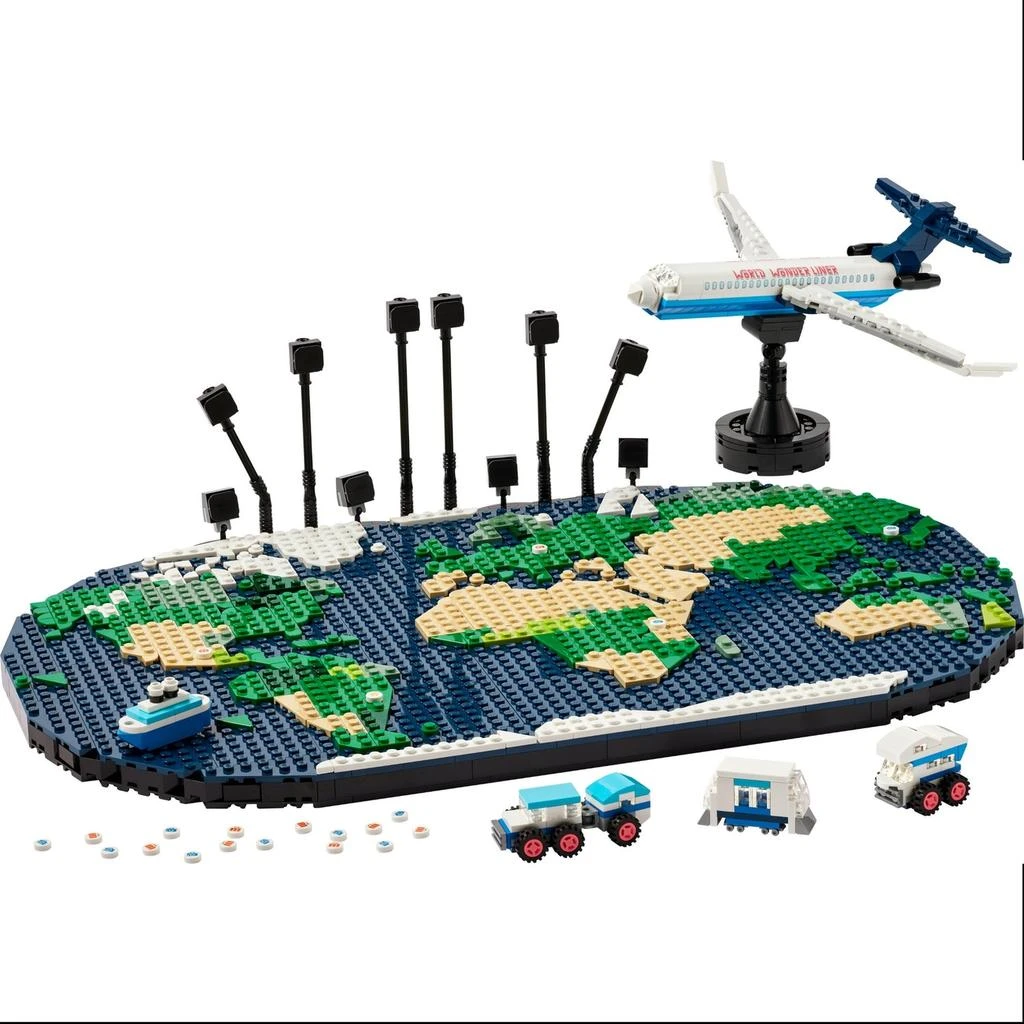 商品LEGO Family Travel Moments World Map Building Toy Set 1838,价格¥1459,第3张图片详细描述