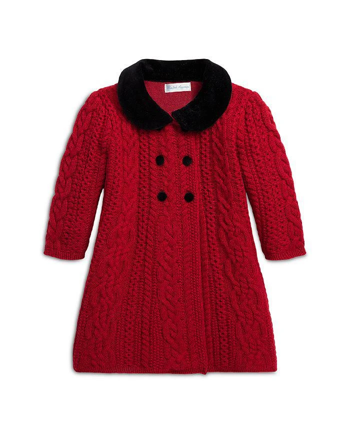 商品Ralph Lauren|Girls' Aran-Knit Wool Sweater Coat - Baby,价格¥1480,第1张图片